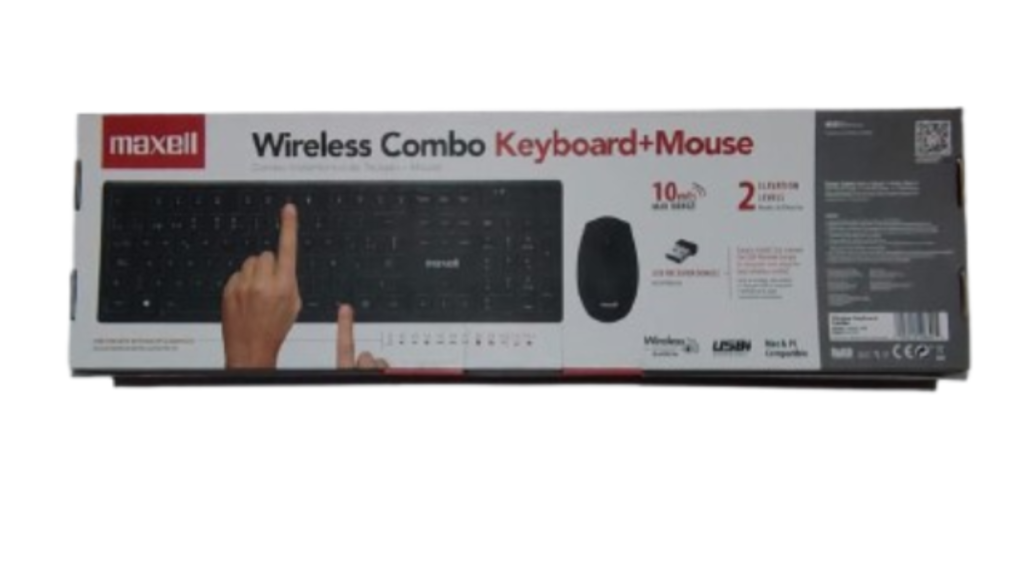 Combo inalámbrico teclado y mouse MAXELL