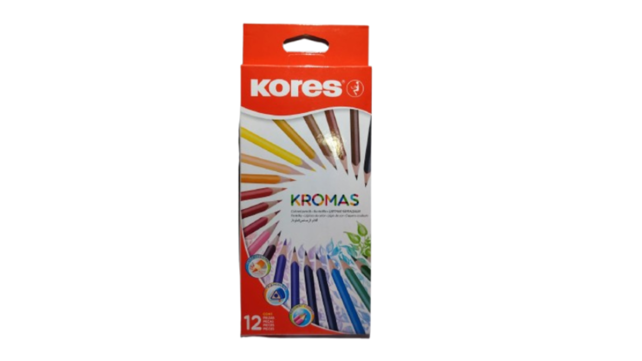 Colores triangulares caja x 12 unid KORES