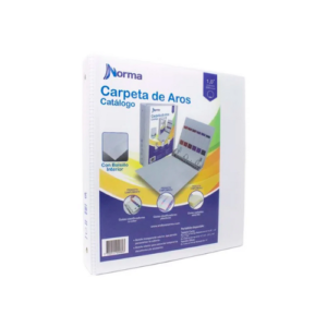 Carpeta catalogo 3 aros blanca